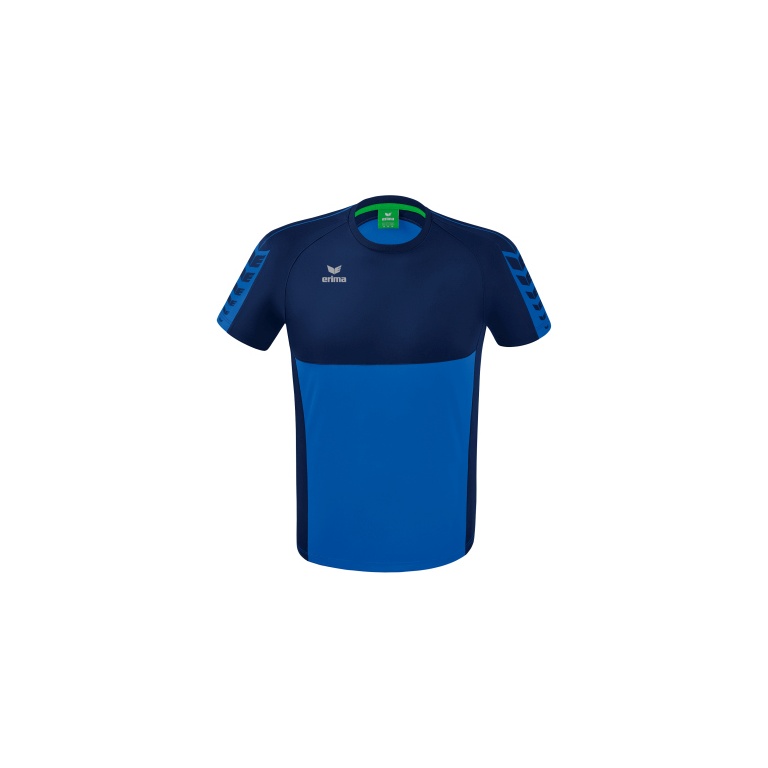 Erima Sport-Tshirt Six Wings (100% Polyester, schnelltrocknend, angenehmes Tragegefühl) royalblau/navyblau Jungen